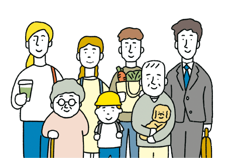 メインビジュアル イラスト 様々な市民の方々